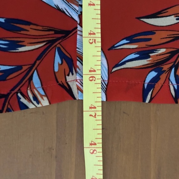 NEW Orchid Row Kimono Duster Floral Tropical Hawaiian Boho Red Sheer One Size - Picture 8 of 8